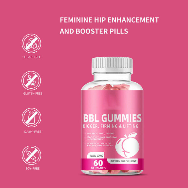 Women's Butt Lift Gummies All Natural BBL GUMMIES 60 Gummies