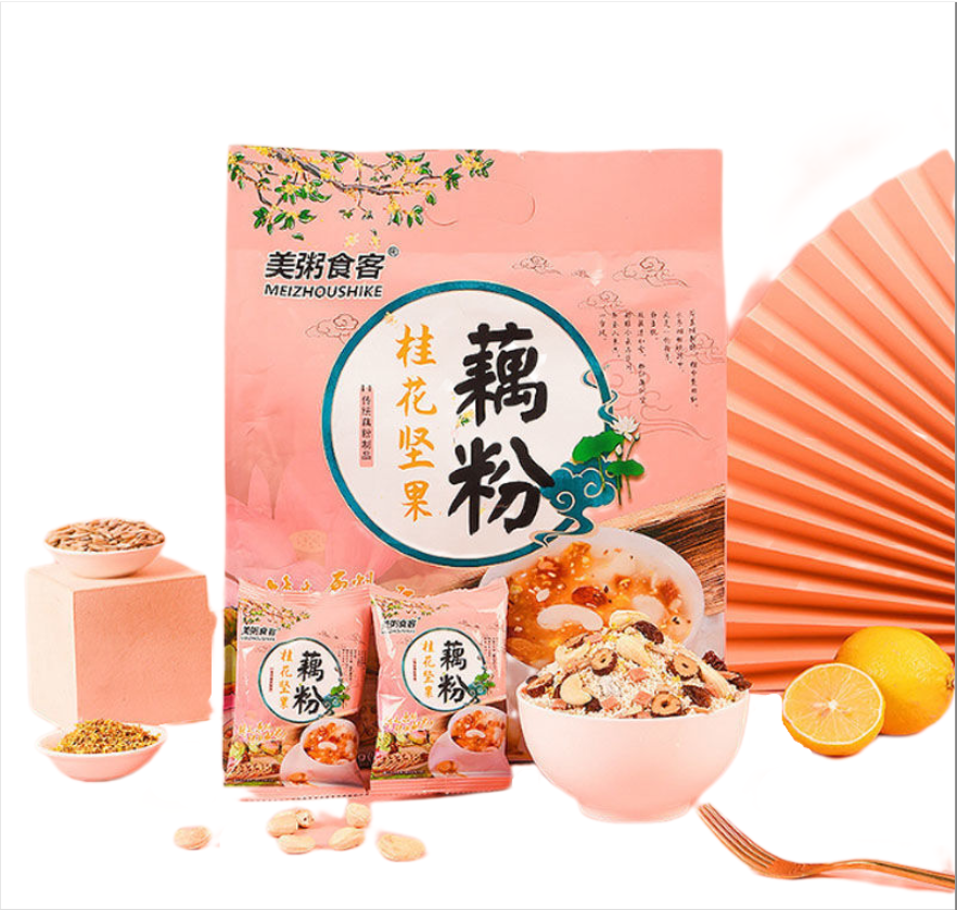 Osmanthus Fruit Nuts Lotus Root Powder Instant Brewed Meal Replacement Porridge