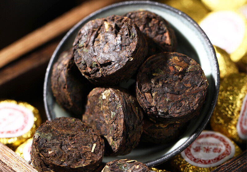 500 grams Yunnan Glutinous Fragrant Xiao Tuo Tea Pu'er Ripe Tea Small Jade Cake