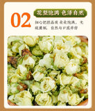 Apricot Plum Green Tea with White Red Rose Buds Loose Leaf Natural Blend in Jar