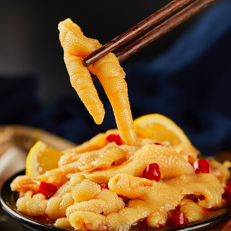 Spicy Sour Boneless Chicken Feet 200g Garlic Lemon Chicken Feet Instant Snacks