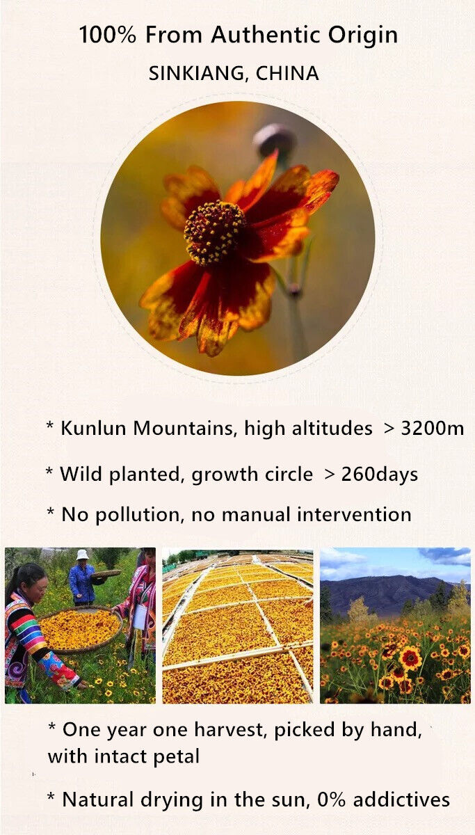 Dried Snow Chrysanthemum Organic Flower Tea Natural Kunlun XueJu Herbal Tea 500g
