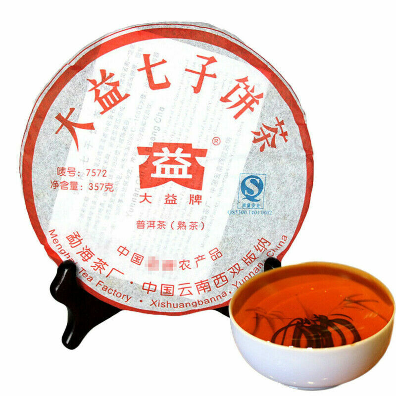 Green Food 100% Authentic TAETEA Nian Ripe Pu-erh Tea Menghai Dayi 357g Puer Tea