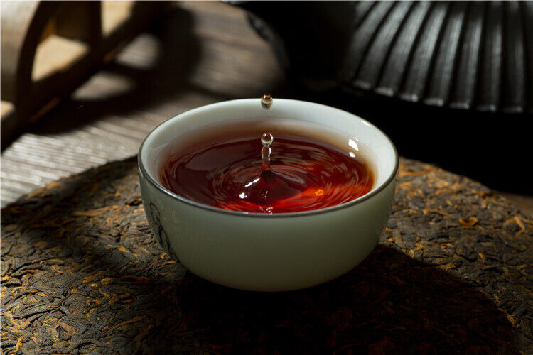 357g Yunnan Brown Mountain Pu-erh Ripe Tea Ancient Tree Seven Seeds Cake