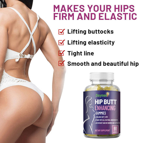 Private Label Hip Butt Enhancing Gummies Rose Hips Fruit 60 Vegan Gummies