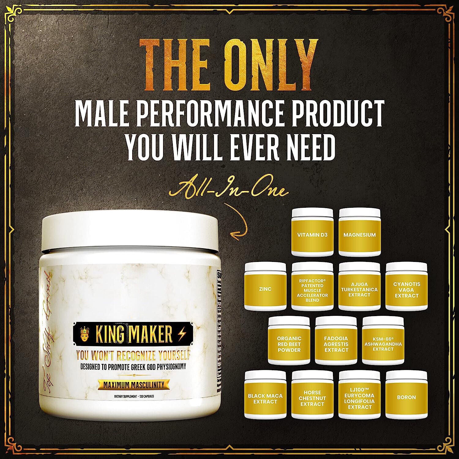 Natural Testosterone Booster - Increase Energy, Improve Muscle Strength & Growth