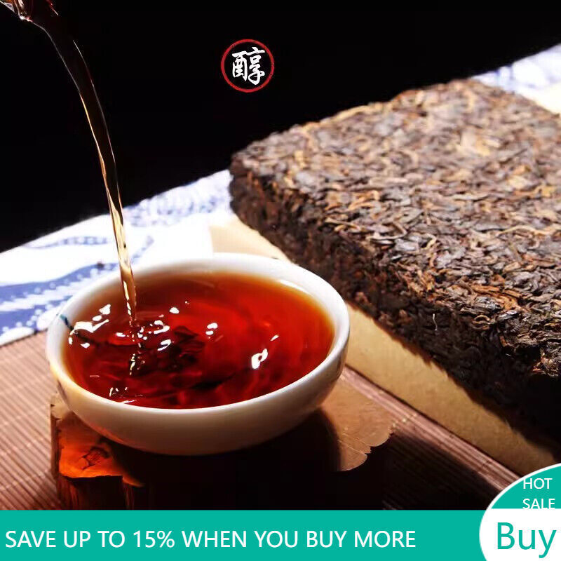 1000g TIAN FU CHA Anhua Baishaxi 1939 Dark Tea Black Tea Gold Flower Tea Brick Main image