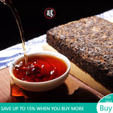 1000g TIAN FU CHA Anhua Baishaxi 1939 Dark Tea Black Tea Gold Flower Tea Brick