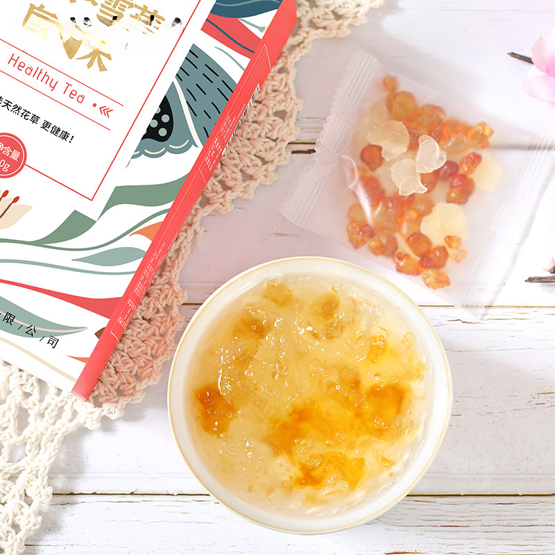15g*10 small packaging boxes peach gum soap horn rice snow swallow combination
