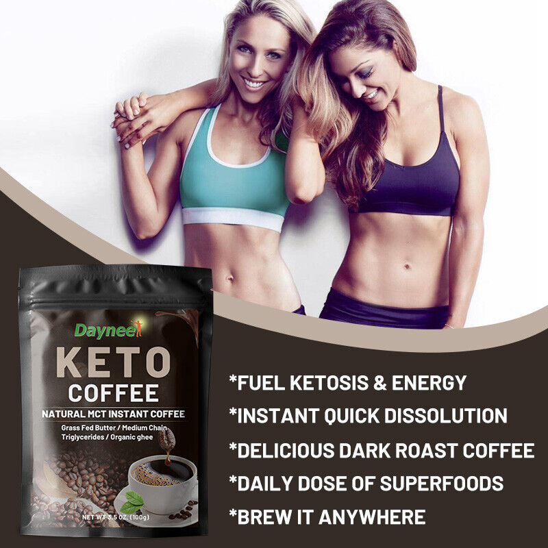 Slim Diet Keto Coffee Natural Slimming Weight Loss Instant Coffee Powder 10g*10