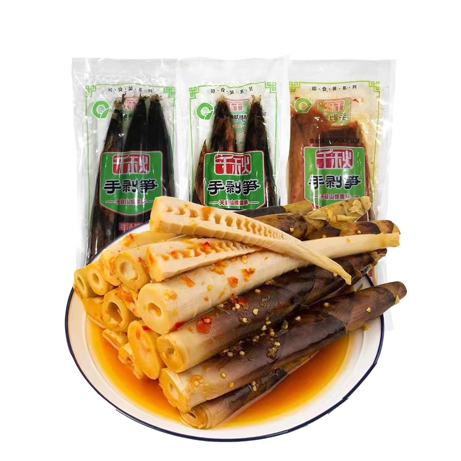 Frische handgeschälte Bambussprossen 3er-Pack 660g Instant-Pikante Snacks