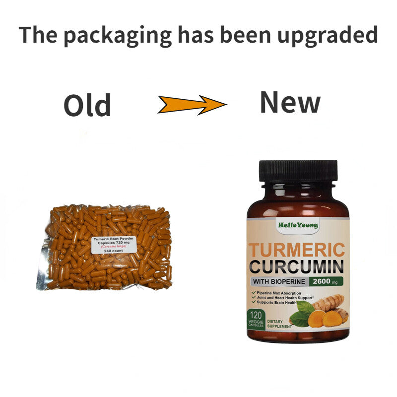 240 Count Turmeric Root Powder Capsules (Curcuma longa) 720mg,