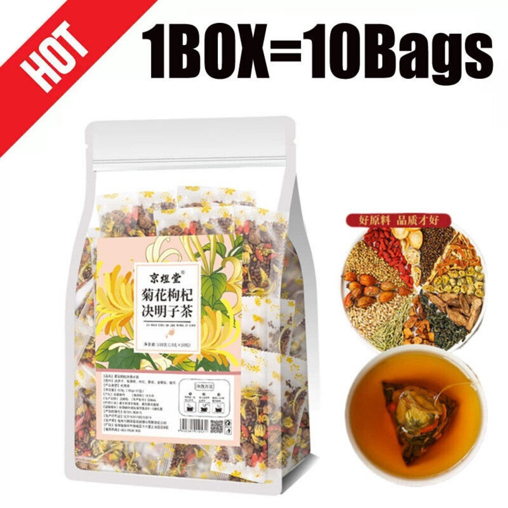 Chrysanthemum Cassia Seed Honeysuckle Liver Detox Health Tea 3X Formula Tea Bags