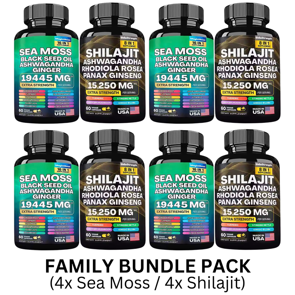 100% Dynamic Vitality Bundle - Sea Moss Multivitamin & Shilajit Power Combo Main image