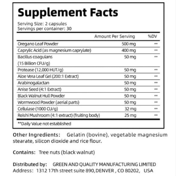 Candida Cleanse Complex Support Kapseln Reinigungskapseln 60 Kapseln
