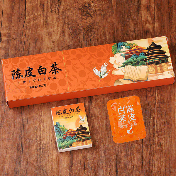 Exquisite Gift box Beauty White tea cake with small square slices of Shou Mei