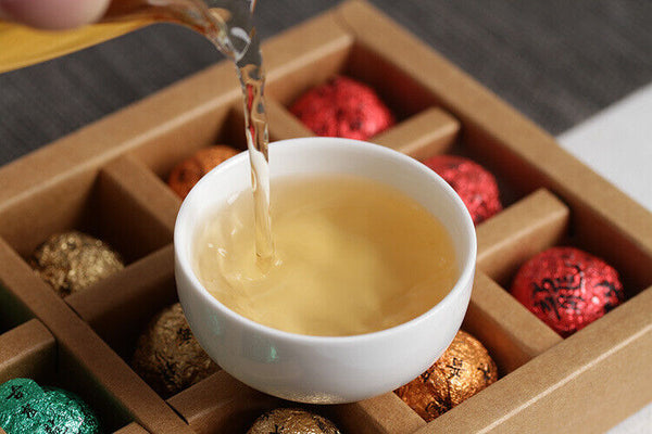 Yunnan Puerh Raw Tea, 21pcs Seven Coloured Dragon Balls Tea Box Set