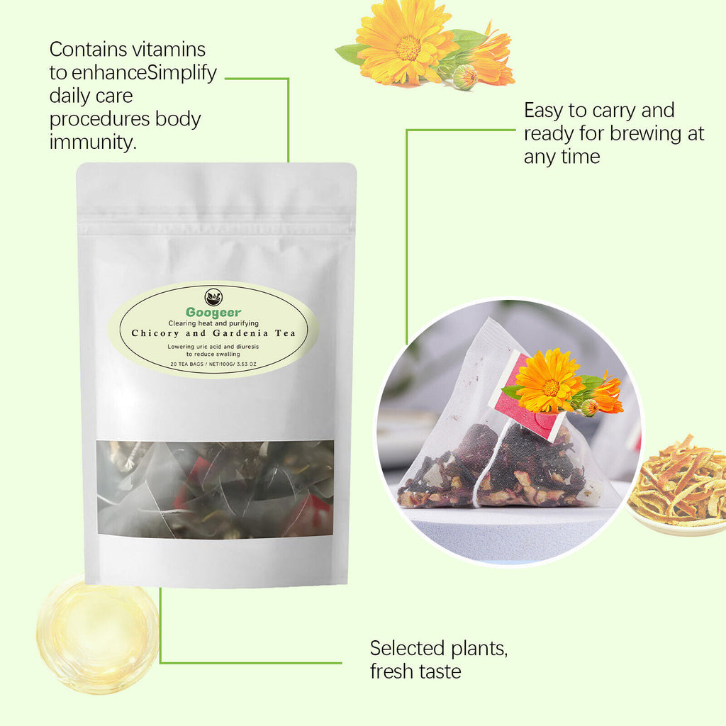 Herbal Blend for Wellness | 20 Tea Bags Googeer Chicory & Gardenia Tea