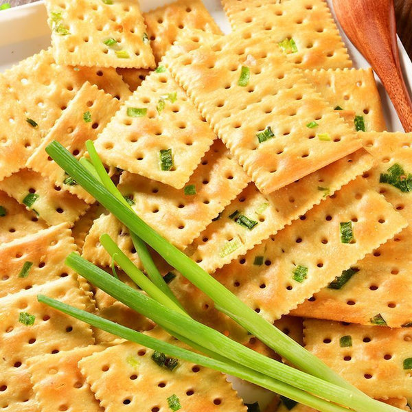 Scallion Savory Soda Crackers Independent Pack Healthy Tea Time Treat