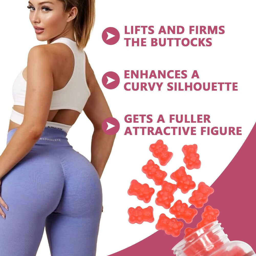 Natural Booty Enhancement Gummies Curvy Butt Hip Enlargement