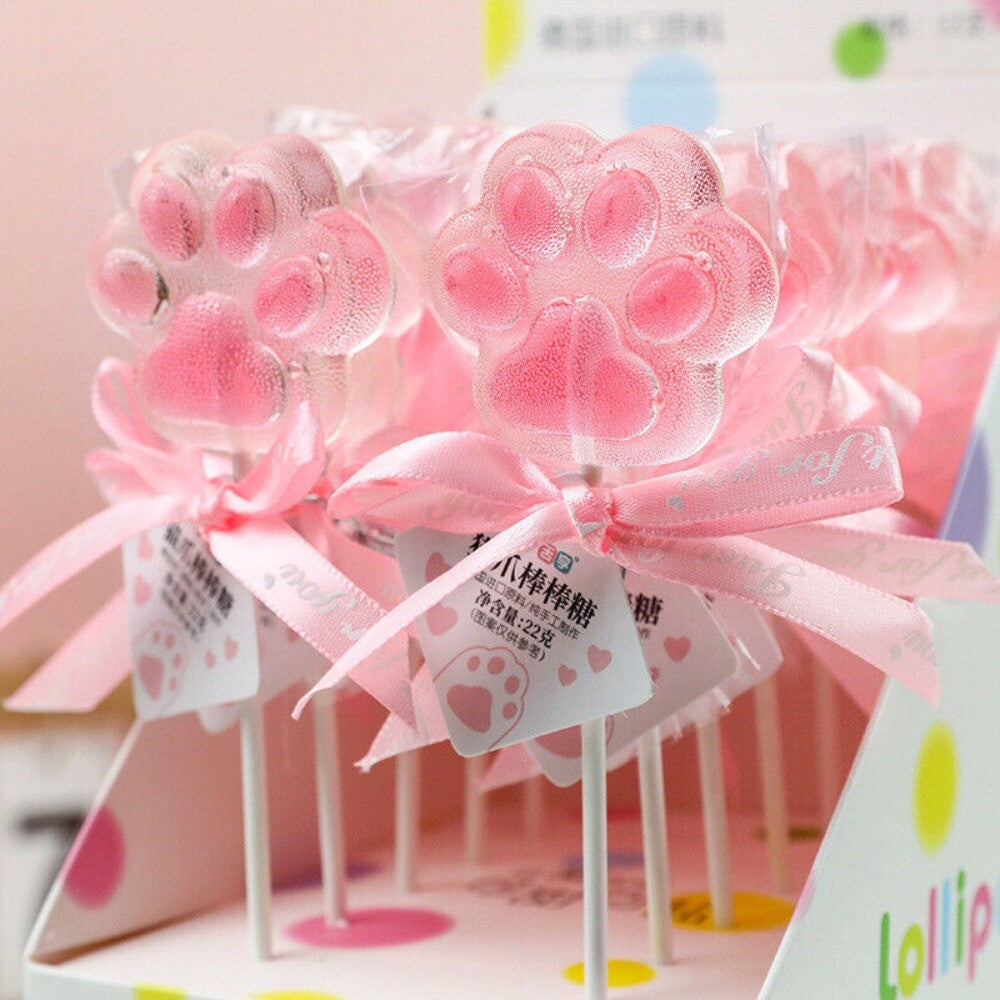 Crystal Cat Paw Sugar Free Lollipops Sweet Candy Snack Secondary image