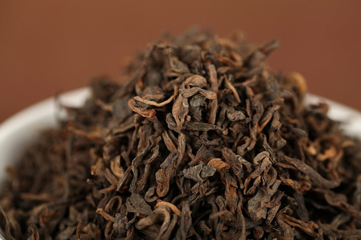 500g Yunnan Puerh Tea 2018 Menghai Ancient Tree Golden Bud Loose Tea Cooked Tea