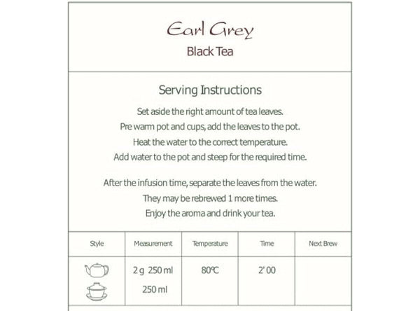 Earl Grey Bergamot Black Tea - Premium Breakfast Tea with Real Bergamot Oil 250g