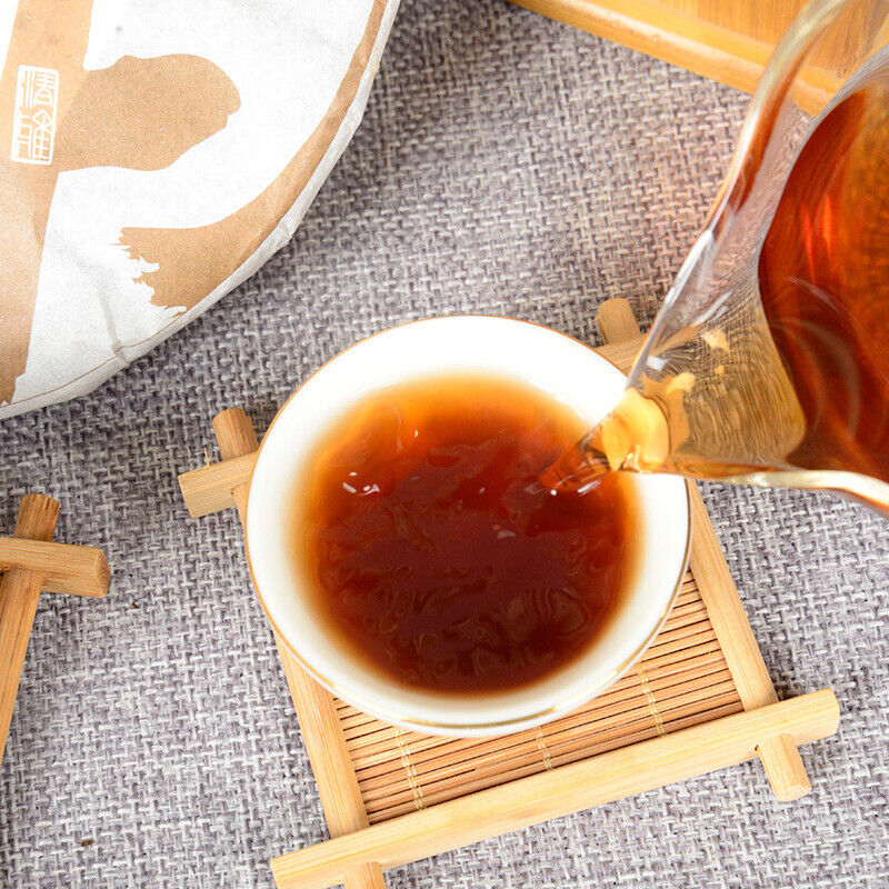 Yunnan Pu'er Ripe Tea Cake Pu'er Ripe Tea 357g Golden Bud Tea Cake