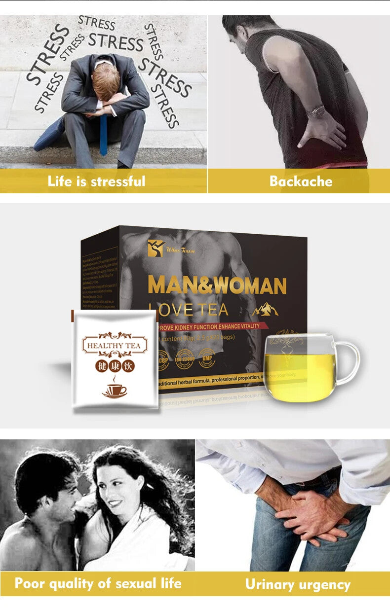 Energy Man&Woman Love Tea Boost Male Fertility Sexual Vitality Natural Maca