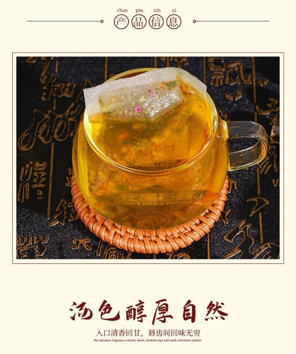 Dandelion Detox Herbal Tea Bags with Coix Seed Purslane Natural Cleansing Blend