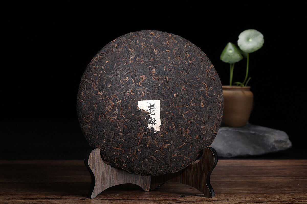 357g Yunnan OldPanzhang Puerh Ripe Tea Cake Menghai Flavor Pure Material