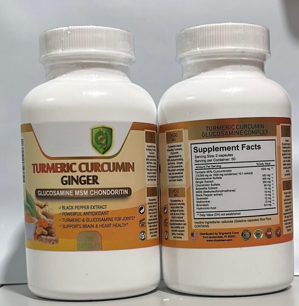 Turmeric Curcumin   Arthritis Joint supportwith Ginger Black Pepper Anti-Aging