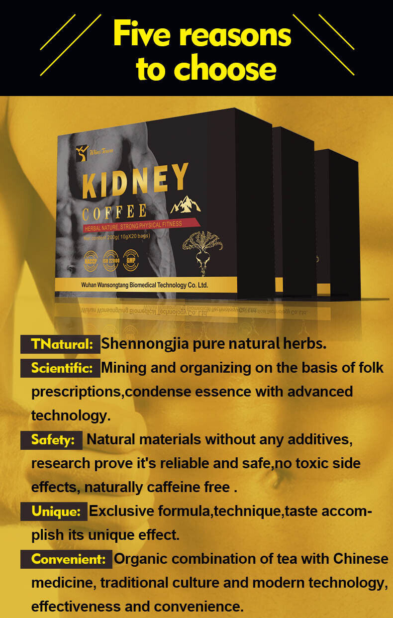 Energy Coffee for Men Kidney Tonifying 12.5g/bag*16 Bags X Power Coffee