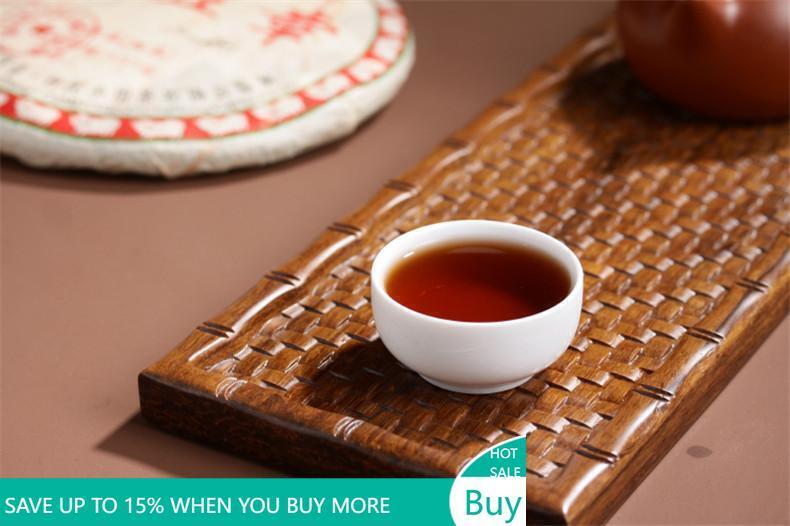 Pu'er Ripe Tea Cake Puerh Brewing Bright Color Sweet Old Ban Zhang Tea Black Tea