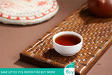 Pu'er Ripe Tea Cake Puerh Brewing Bright Color Sweet Old Ban Zhang Tea Black Tea