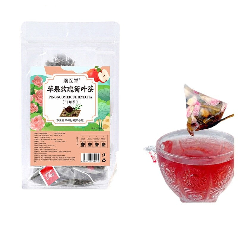 Apple Rose Lotus Leaf Tea for Detox and Digestive Health Tea Secondary image