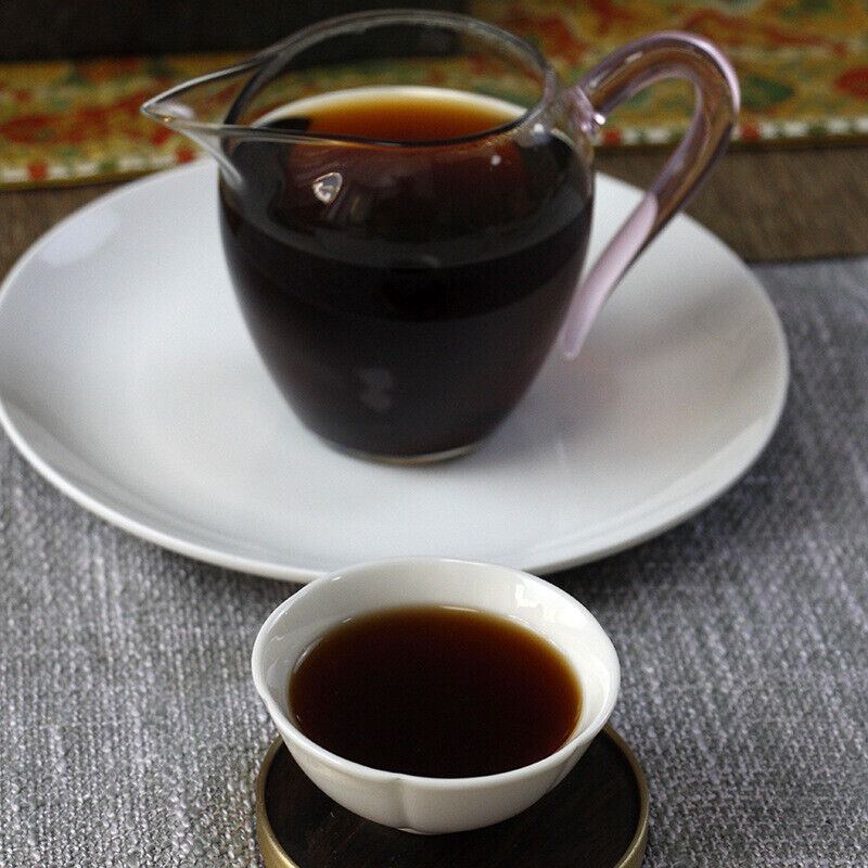 357g Yunnan Pu'er Ripe Tea Aged Pu'er Ripe Cake Tea Menghai Qizi Cakes Black Tea