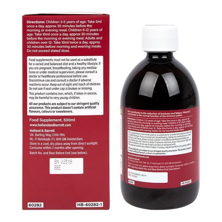 Heber Rui Liquid Iron Supplement Oral Liquid VC VitaminB Folic Acid 500ml/bottle Main image