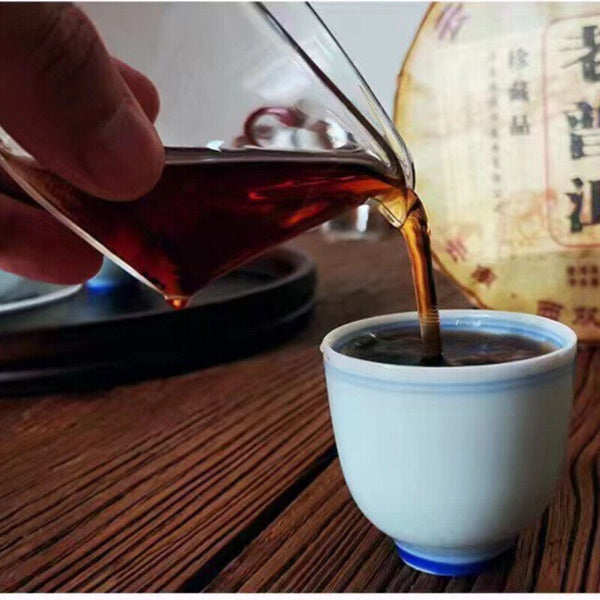 Pu'er Qizi Tea Golden Bud Cake Pu'er Tea 357g Yunnan Tea Menghai Tea Cake Old