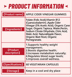 Vitamin B12 Apple Cider Vinegar Gummies Detox Boost 60 Vegan Capsules