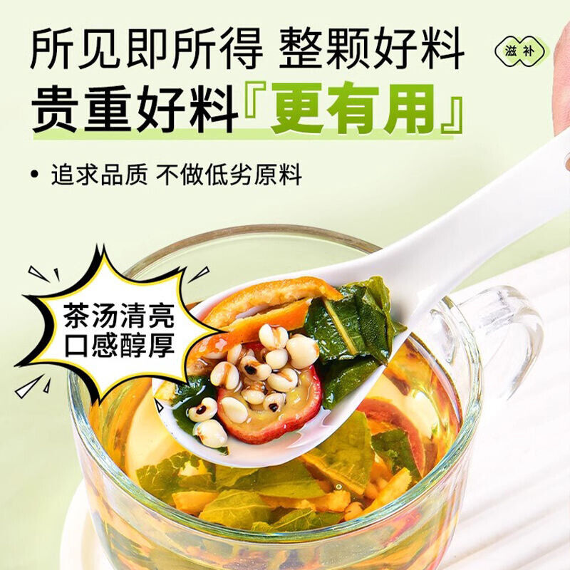 Premium Lotus Leaf Hawthorn Tangerine Peel Coix Tea Herbal Wellness Blend