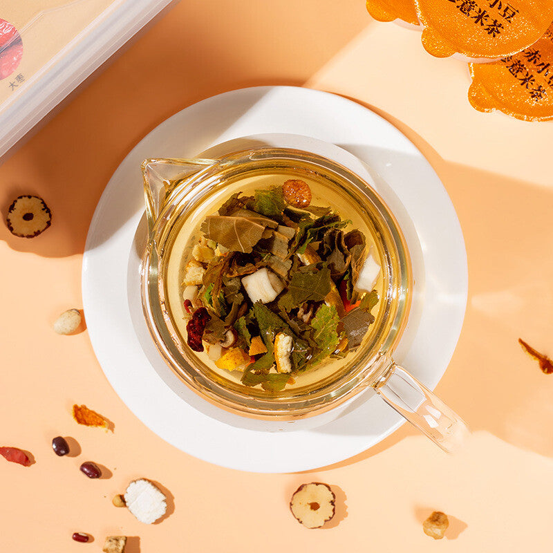 Red Bean Coix Seed Tea - Euryale Seed & Poria, 30 Handpicked Herbal Bags