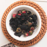 Natural high-quality Muse Tea Health Tea Black Wolfberry Mulberry Rose Tea