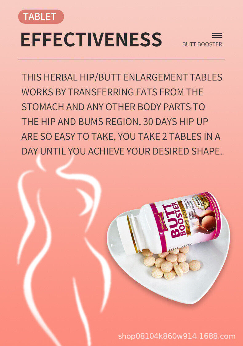 Booty Enlarger Booster Pills Bigger Butt Lift Glutes Hips Thighs Enlargement2pcs
