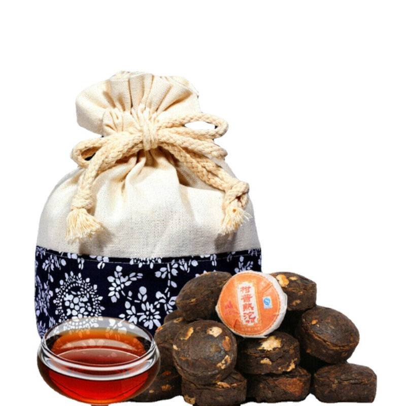 Yunnan Puerh Tea Cake Small Tangerine Peel Pu'er Tea Chinese Puer Black Tea500g Main image