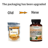 TURMERIC BLACK PEPPER 95% CURCUMIN TUMERIC 2600mg EXTRACT CAPSULES ANTIOXIDANT