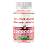 Biotin COLLAGEN Skin Beauty Vegan GUMMIES Strawberry Flavor 60 GUMMIES