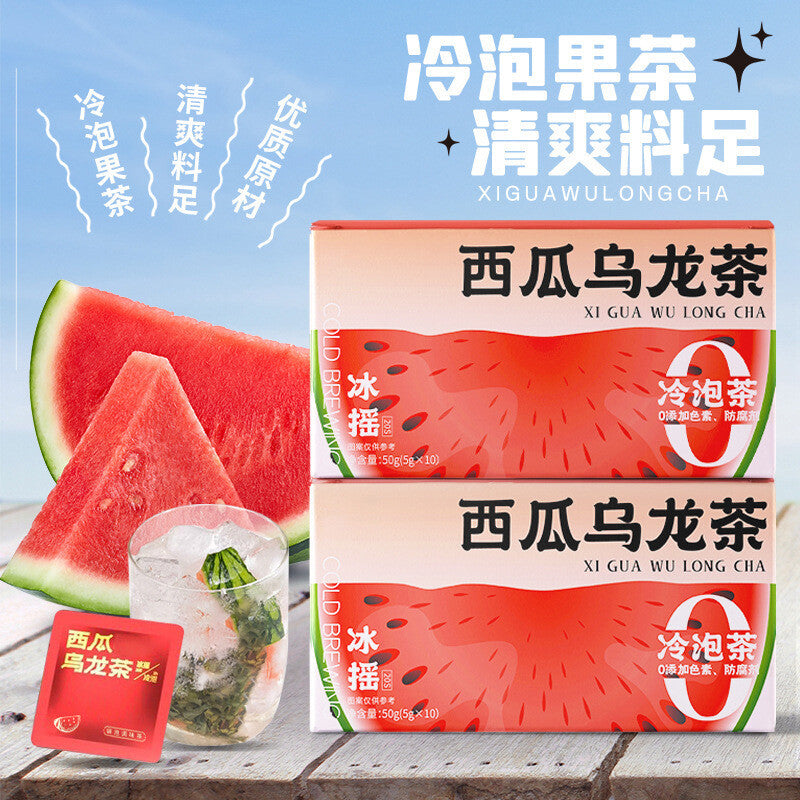 Watermelon Oolong Tea Iced Cold Brew Portable Tea Bags 50g 5g*10 Pack Secondary image