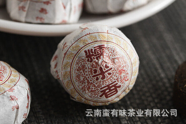 Yunnan Pu'er Tea 500g Glutinous Rice Fragrance Ripe Tuo(White Cotton) Pu'er