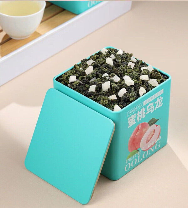 Fruit Tea with White Peach Herbal Tea Cold Brew Tin Can Peach Oolong Tea Floral